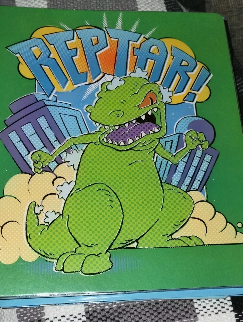 New Rugrats Reptar Rules! 3 Ring Binder Folder, Spiral Notebook & Paper Pad .